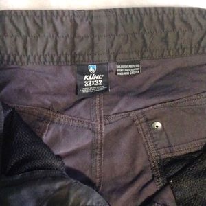 K h u l brand gray pant 32 32 snap button